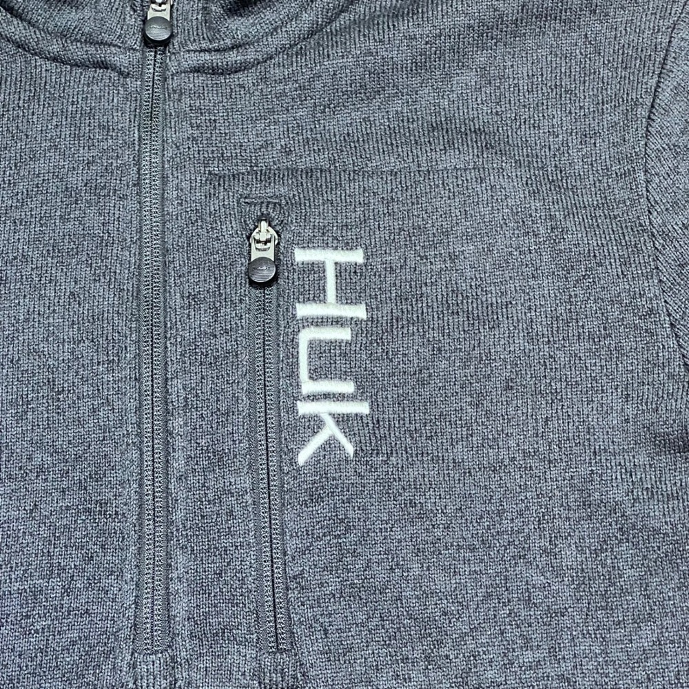 Huk Fishing Mens Gray Quarter Zip Fleece Pullover H1300023 Heathered Performance - Picture 12 of 14